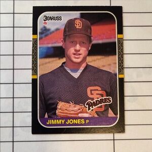 Donruss 87 Jimmy Jones Baseball Card